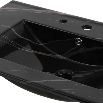 Ancillary 3-Hole 20 in. W x 18.25 in. D Classic Contemporary Rectangular Ceramic Single Sink Basin Vanity Top